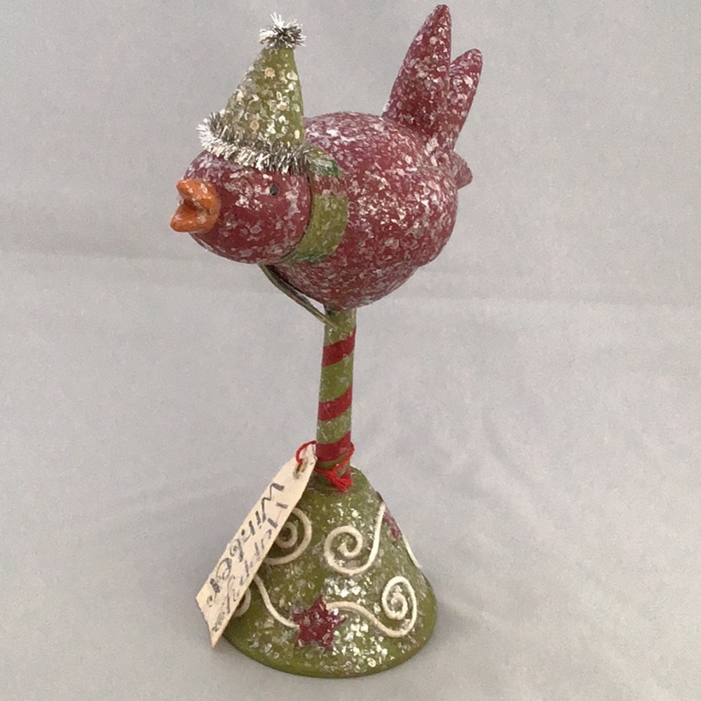 NWOT Whimsical Happy Winter Bird - Picture 3 of 6